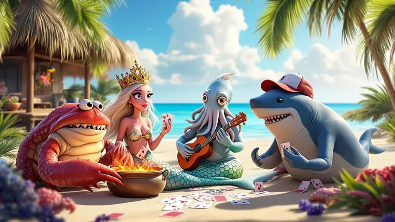 Visual aksi target laut untuk kategori permainan tembak ikan