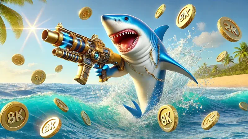 Ilustrasi permainan tembak ikan di lobi JEPANG77